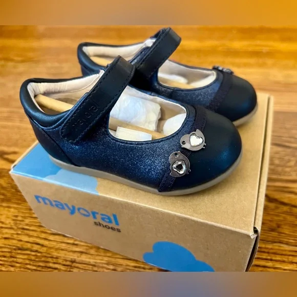 Mayoral maryjane birdy shoes in navy size 4 toddler - Picture 3 of 5